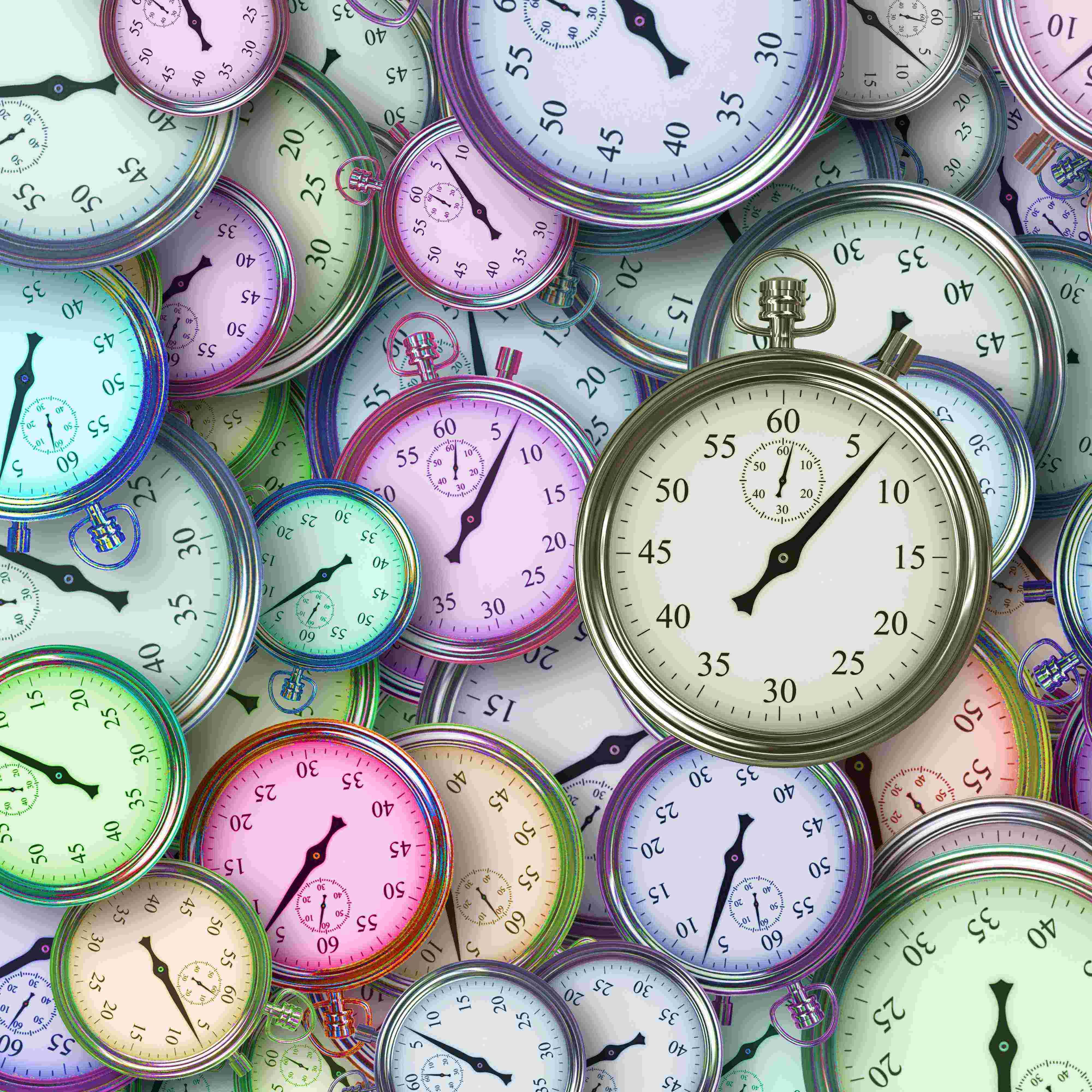 many pocket watches with numbers on them